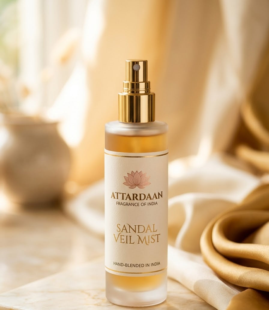 Sandal Veil Mist — Creamy Sandalwood Body Mist by Attardaan India