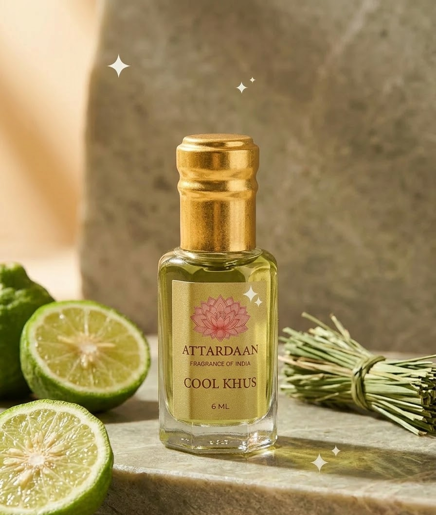 Cool Khus — Bergamot & Vetiver Attar — 6 ml bottle — Attardaan India
