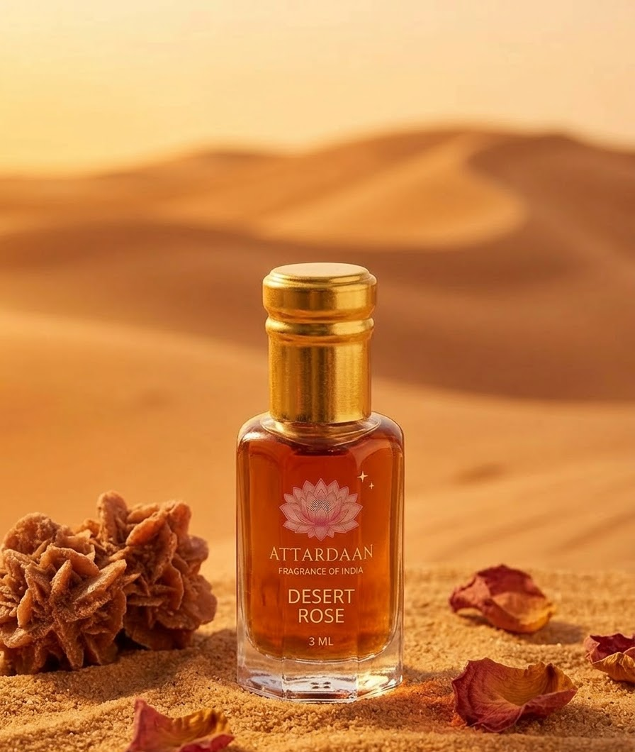 Desert Rose — Rose, Spice & Oriental Accord Attar — 3 ml bottle — Attardaan India