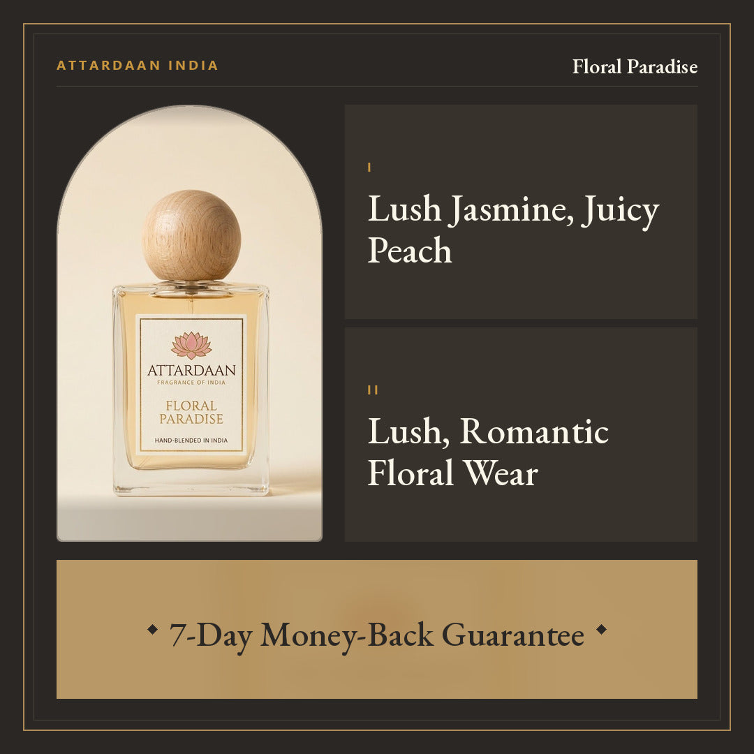 Floral Paradise — Jasmine, Peach & Amber Eau de Parfum — Attardaan India