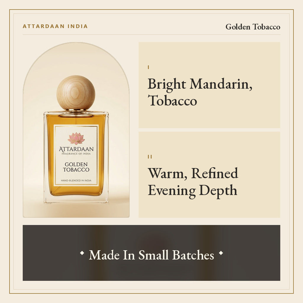 Golden Tobacco — Mandarin, Tobacco & Leather Eau de Parfum — Attardaan India