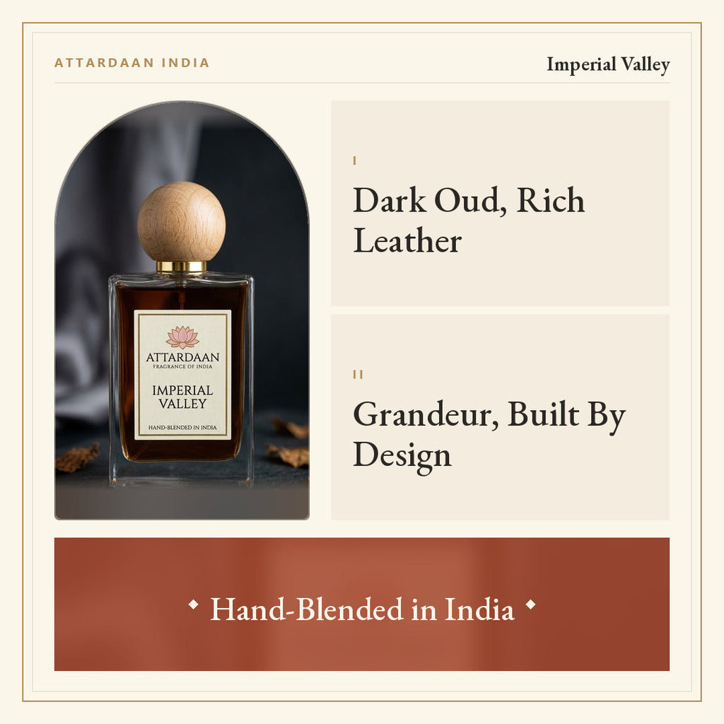 Imperial Valley — Oud & Leather Eau de Parfum for Men — Attardaan India