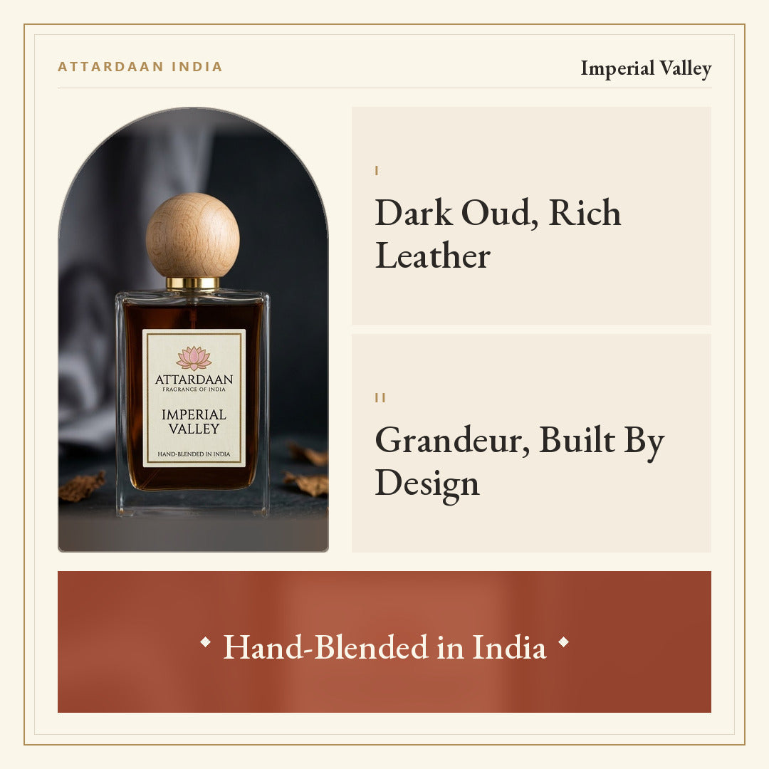 Imperial Valley — Oud & Leather Eau de Parfum for Men — Attardaan India