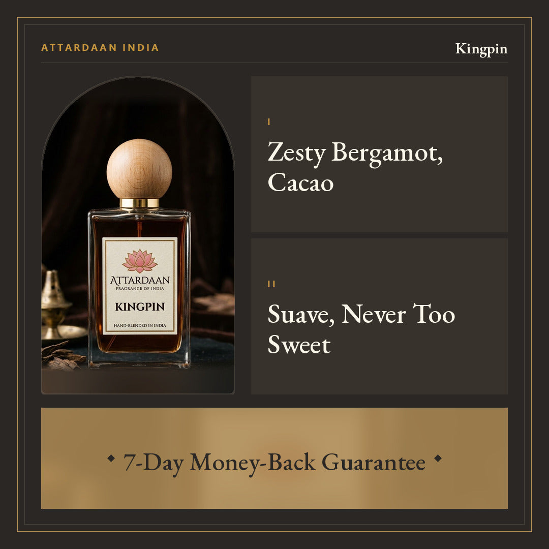 Kingpin — Bergamot, Cacao & Sandalwood Eau de Parfum — Attardaan India