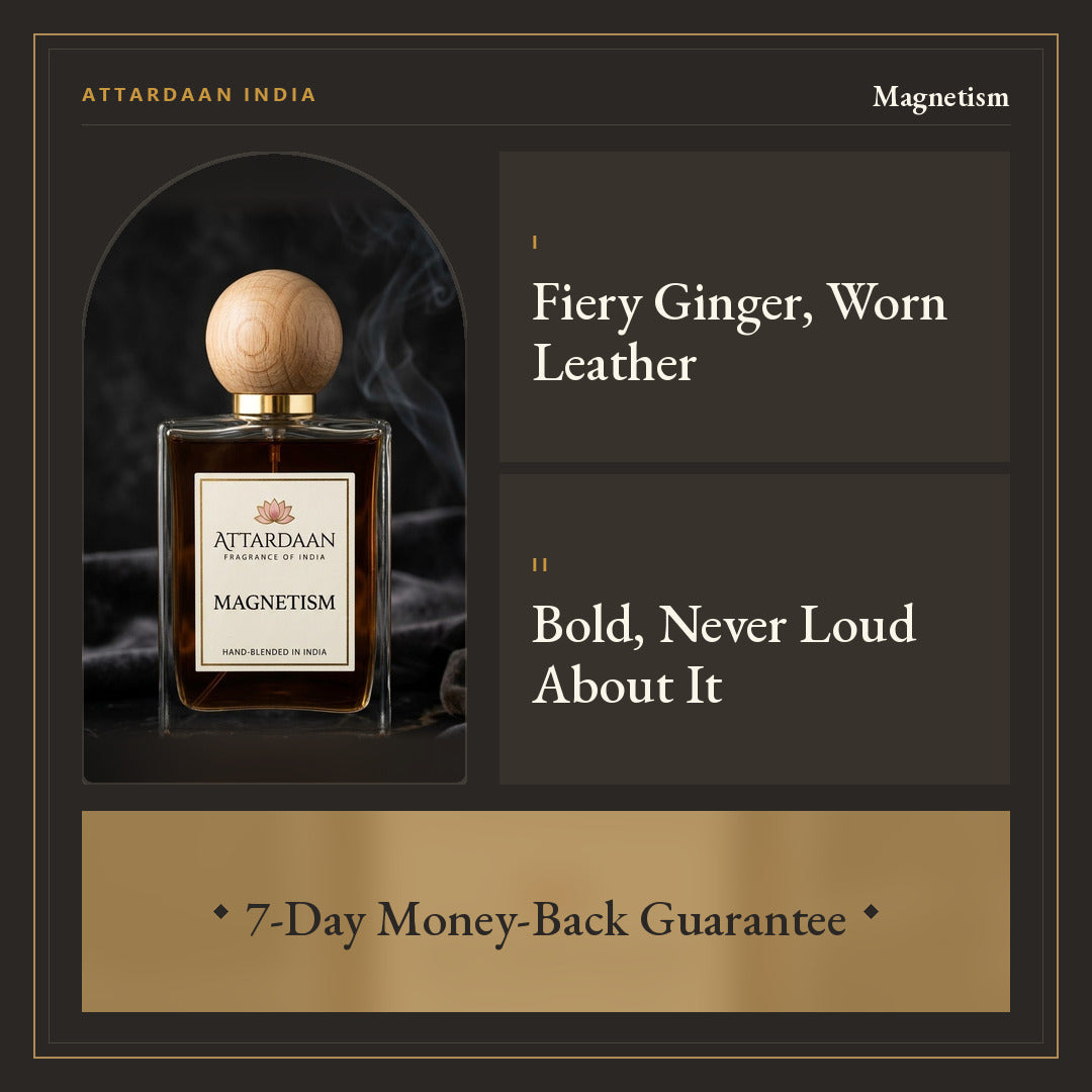 Magnetism — Ginger & Leather Eau de Parfum for Men — Attardaan India