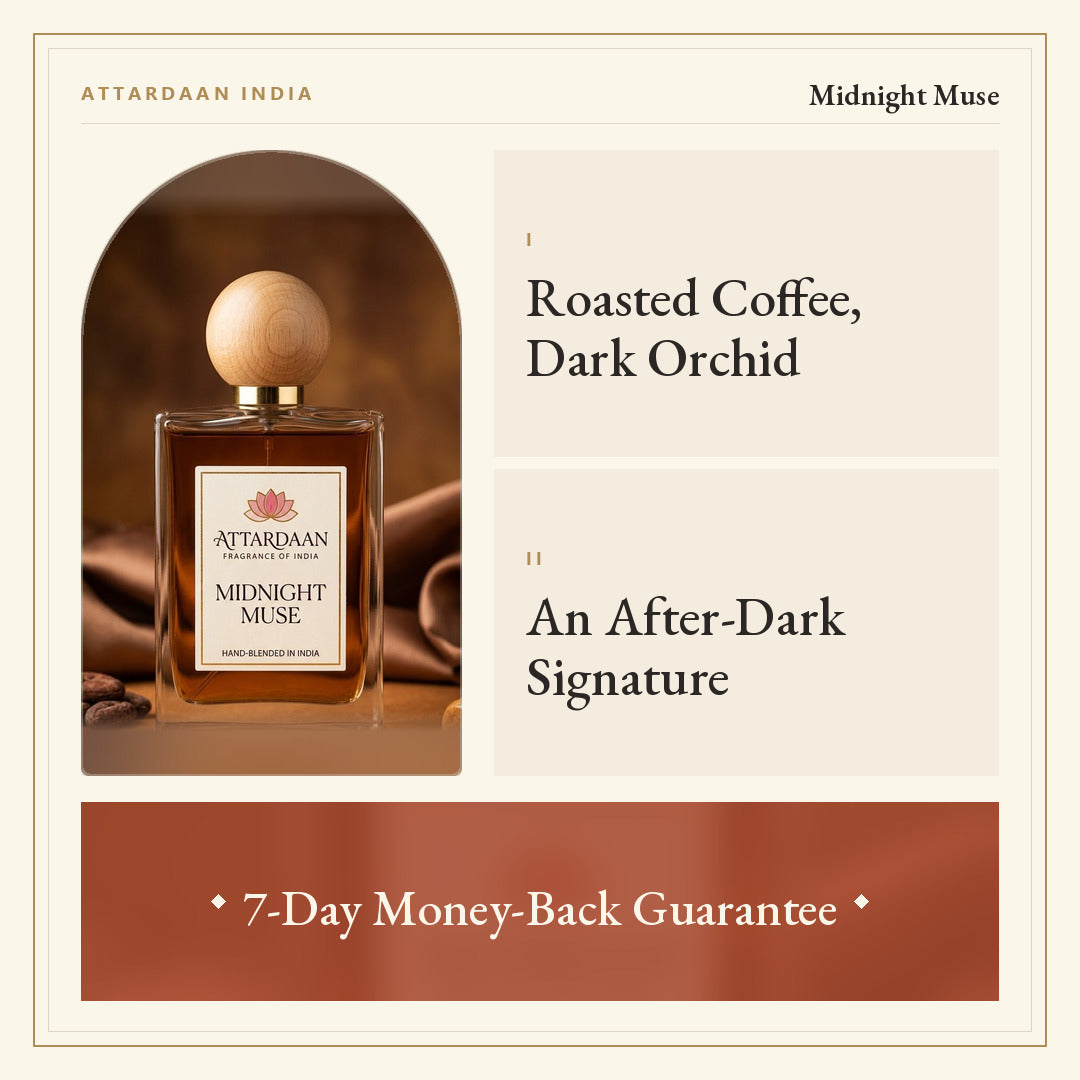 Midnight Muse — Coffee & Cocoa Floral Eau de Parfum for Women — Attardaan India