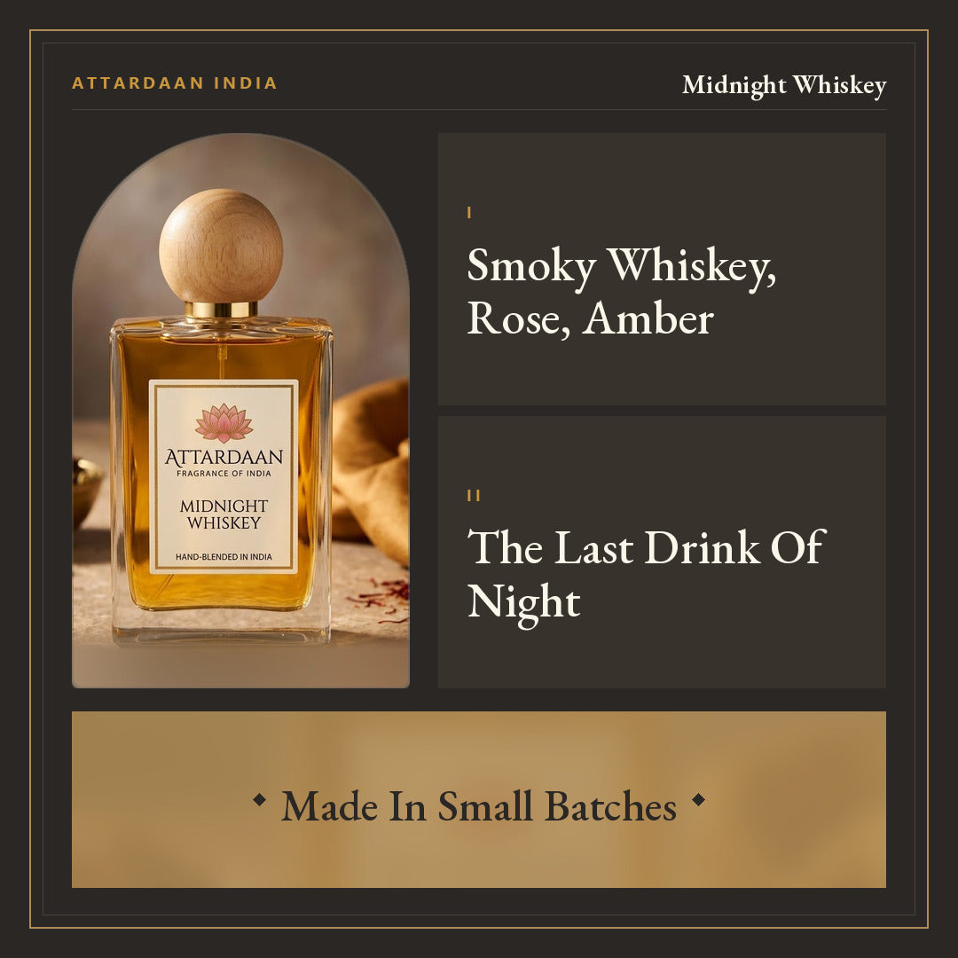 Midnight Whiskey — Rose & Amber Eau de Parfum — Attardaan India