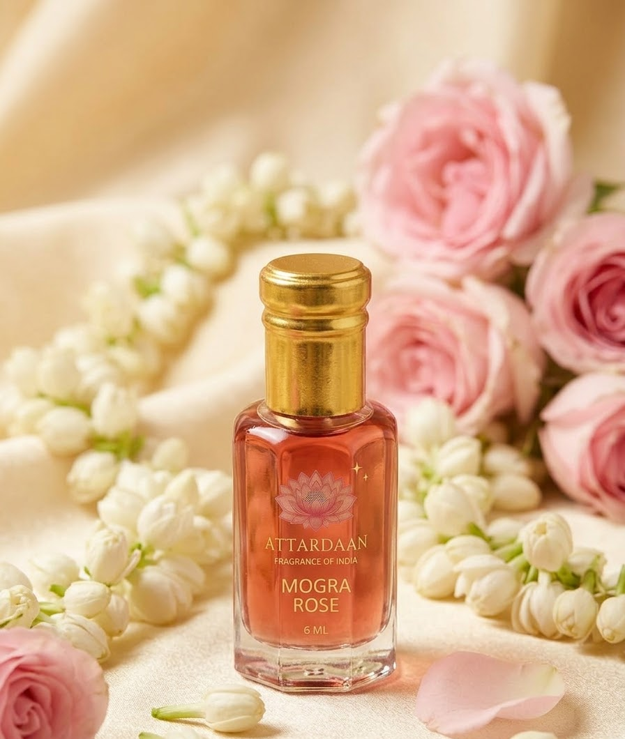 Mogra Rose — Red Rose, Mogra & Musk Attar — 6 ml bottle — Attardaan India