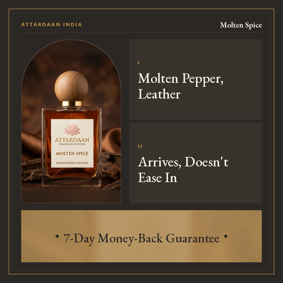 Molten Spice — Pepper & Leather Eau de Parfum for Men — Attardaan India
