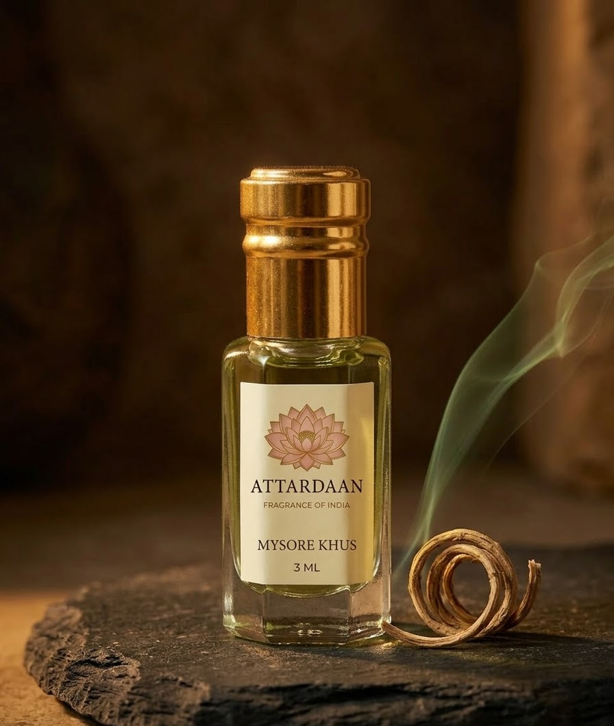 Mysore Khus — Vetiver Attar — 3 ml bottle — Attardaan India