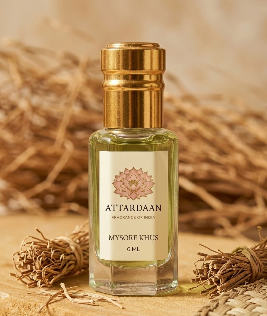 Mysore Khus — Vetiver Attar — 6 ml bottle — Attardaan India