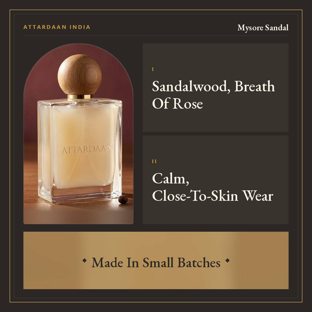 Mysore Sandal — Pure Sandalwood Eau de Parfum — Attardaan India