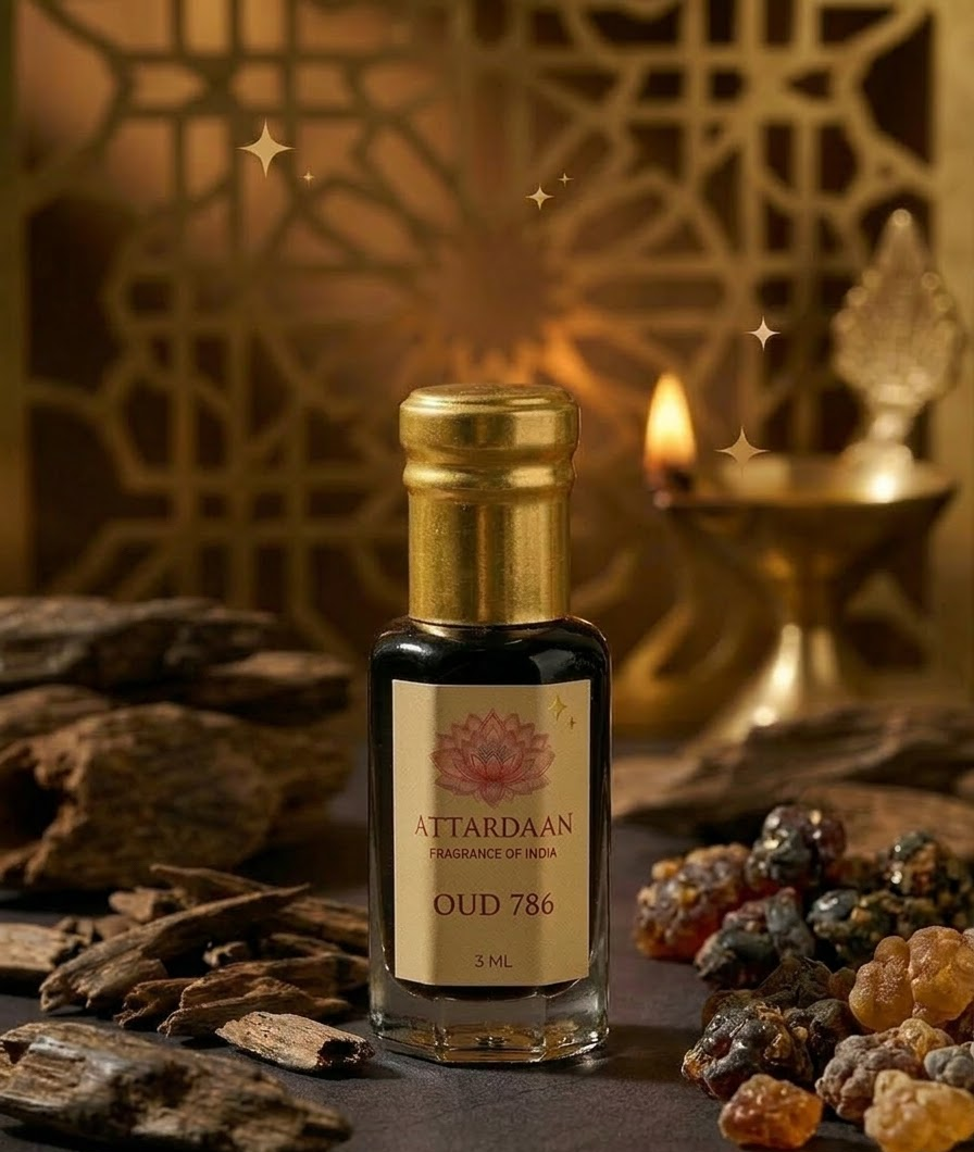 Oud 786 — Natural Oud & Musk Attar — 3 ml bottle — Attardaan India
