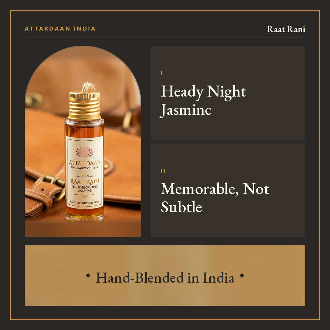 Raat Rani — Night Jasmine Car Perfume — Attardaan India