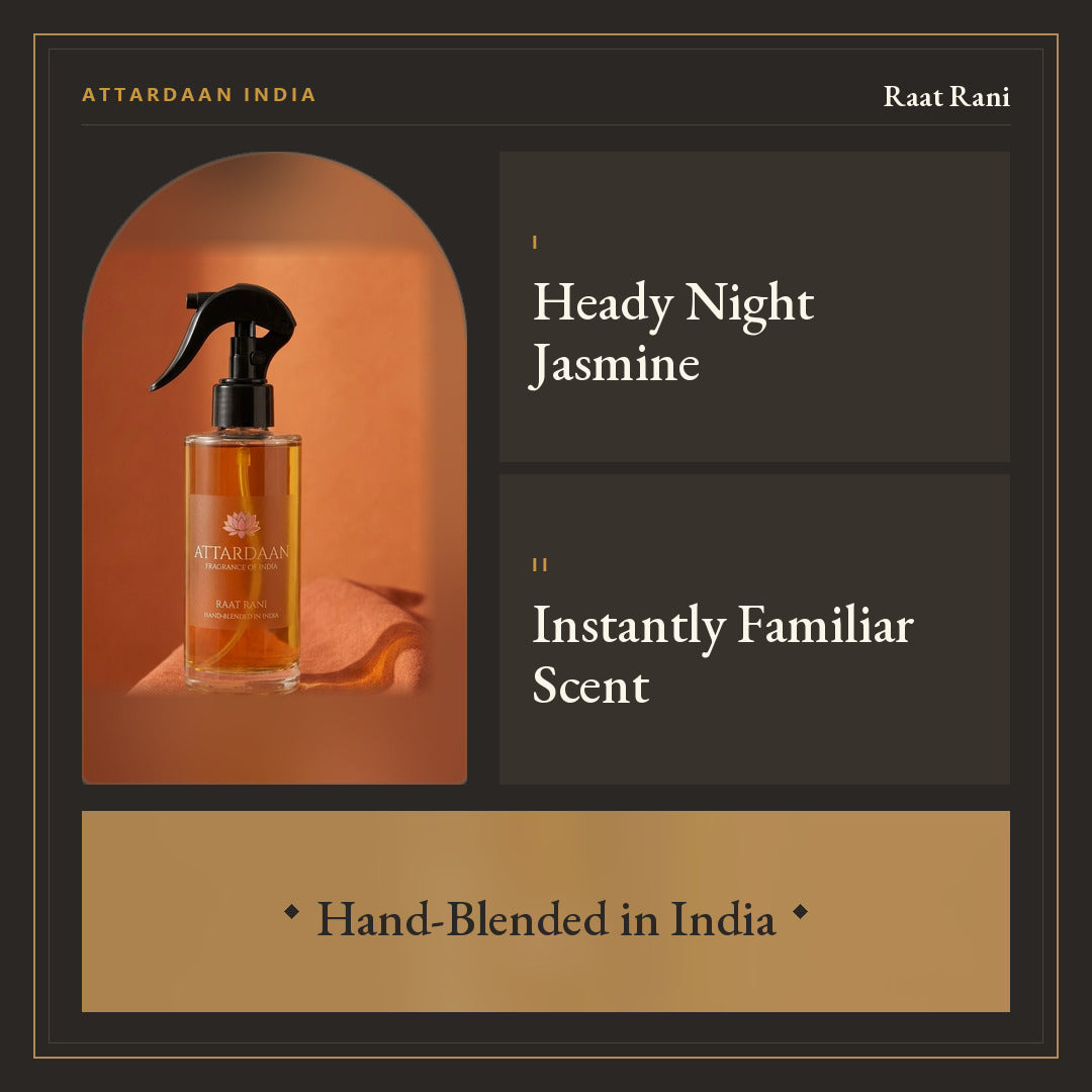 Raat Rani — Night Jasmine Room Spray — Attardaan India