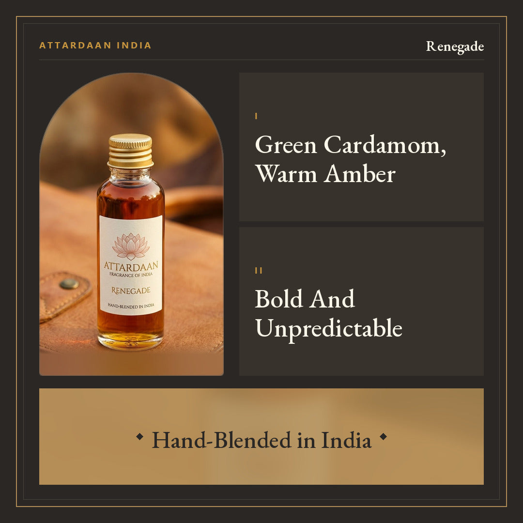 Renegade — Cardamom & Amber Eau de Parfum for Men — Attardaan India