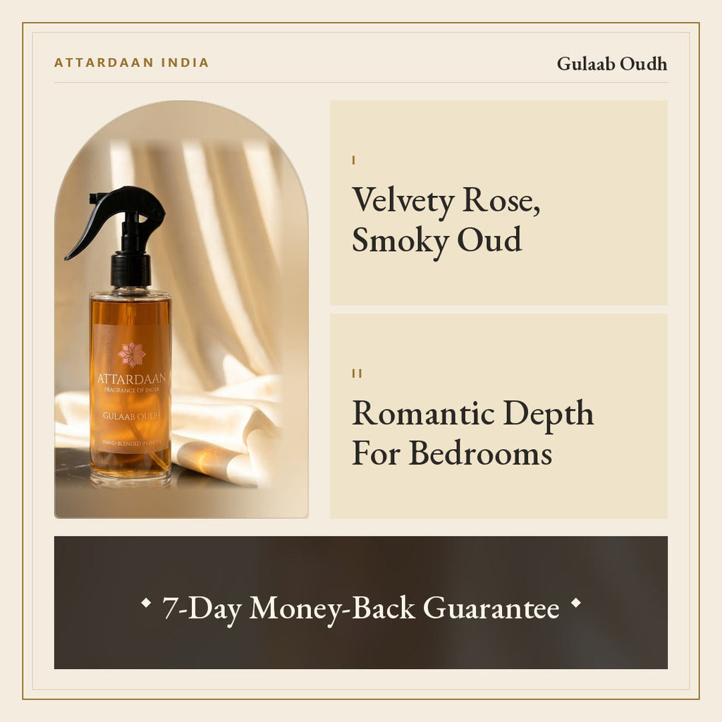 Gulaab Oudh — Rose & Oud Room Spray — Attardaan India