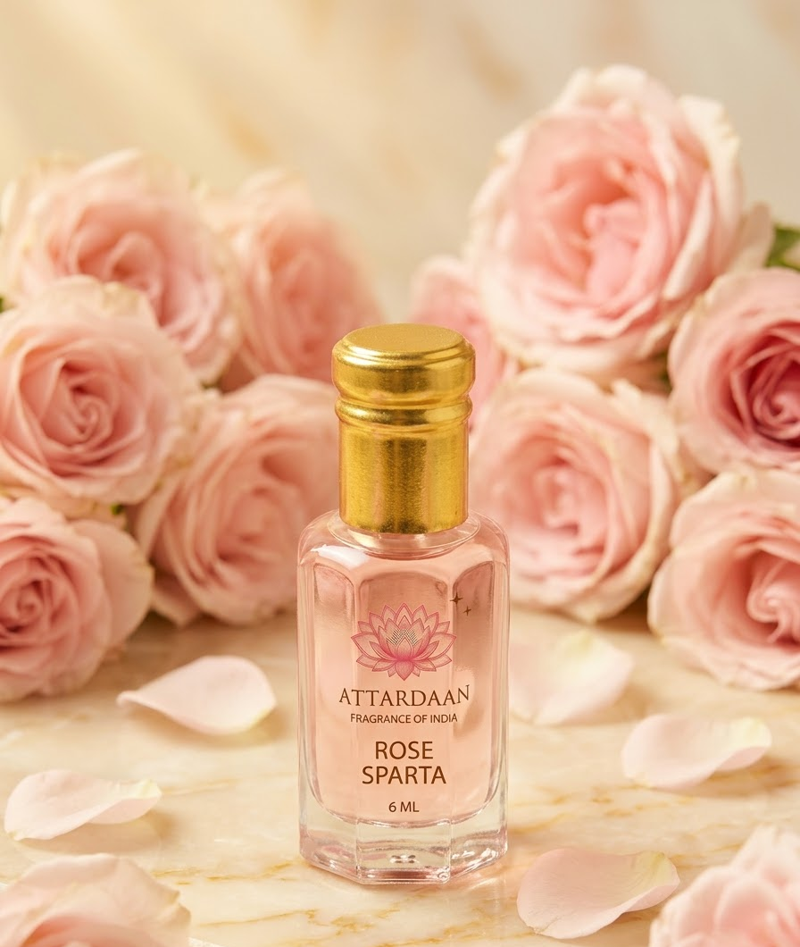 Rose Sparta — Pink Rose & Aqua Attar — 6 ml bottle — Attardaan India