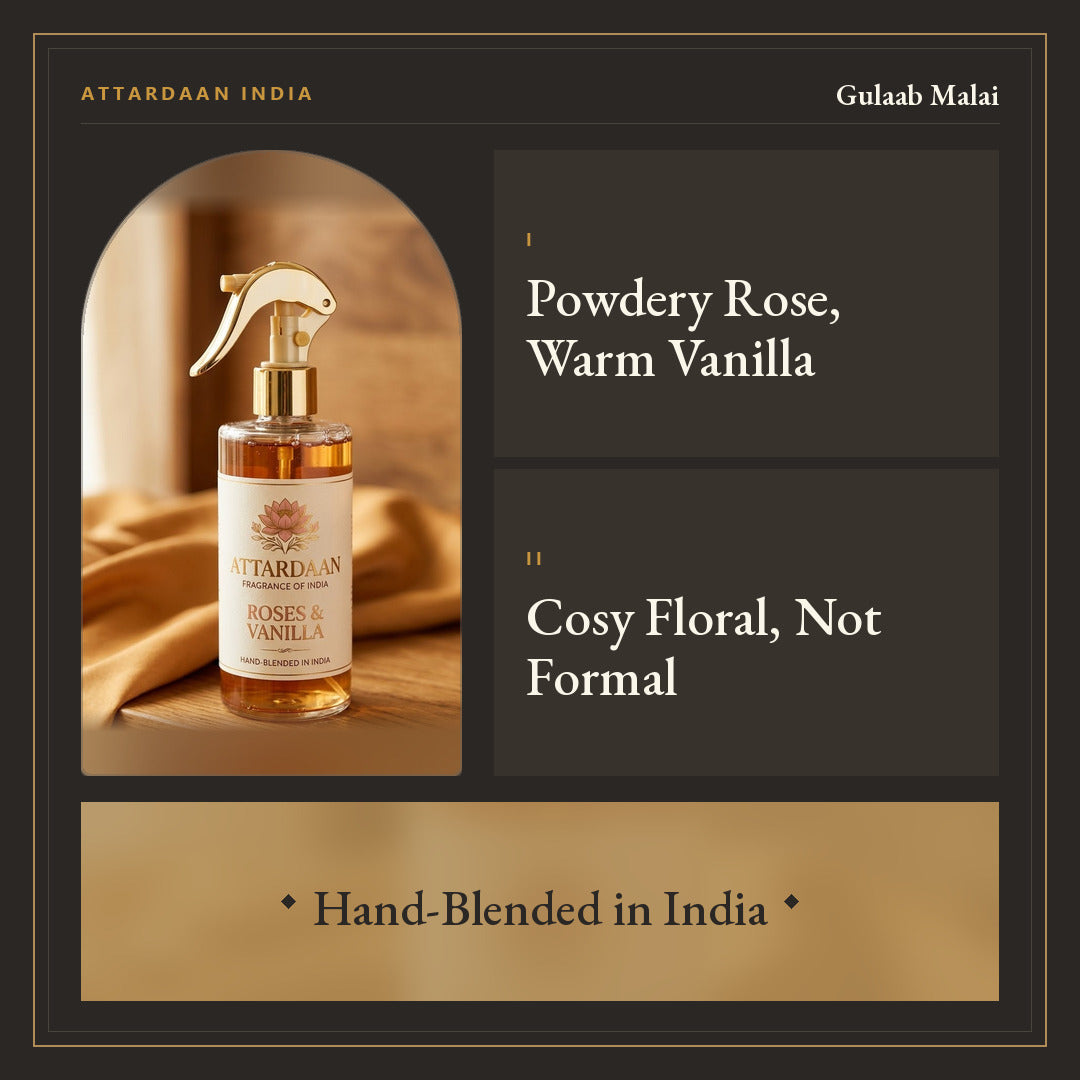 Gulaab Malai — Rose & Vanilla Room Spray — Attardaan India