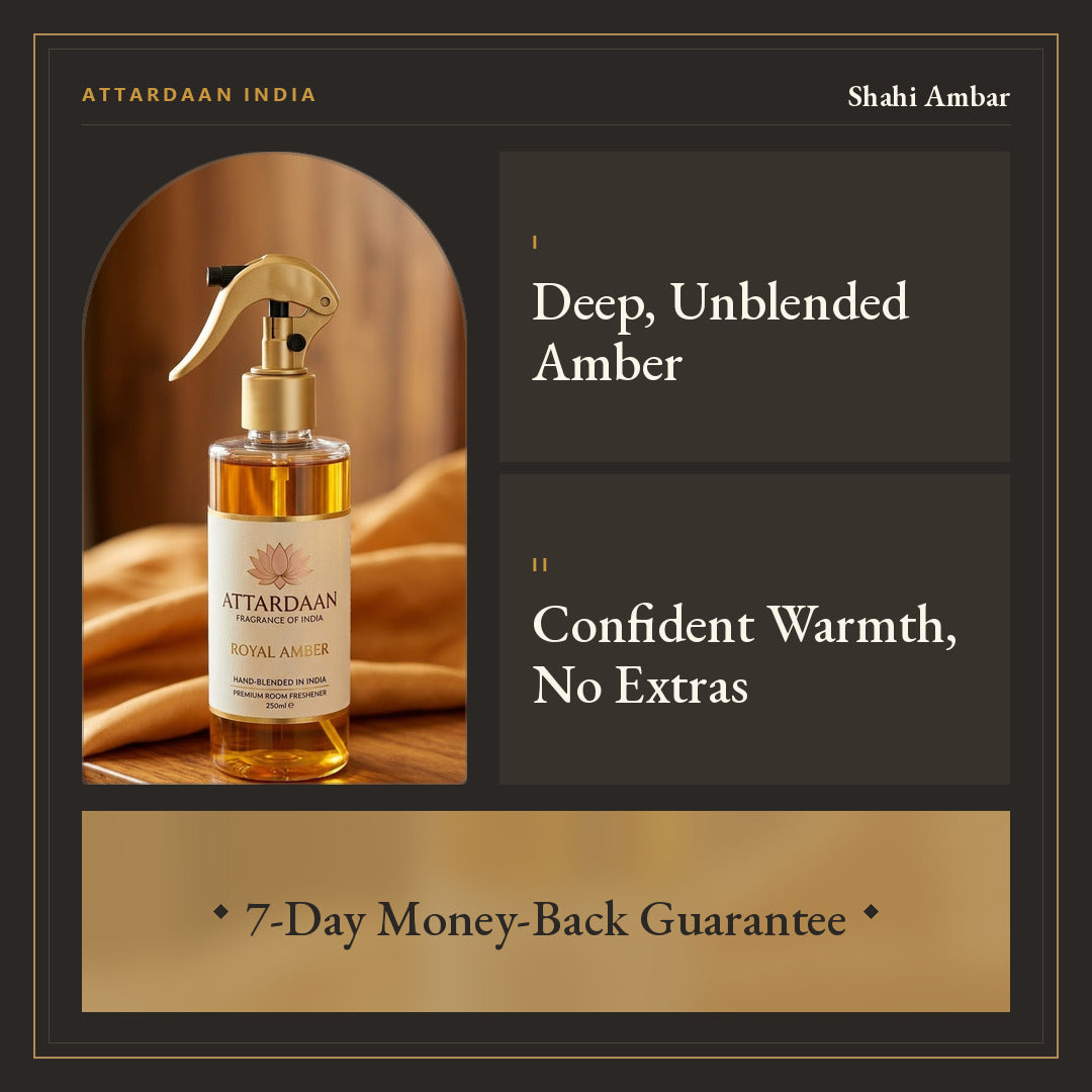 Shahi Ambar — Royal Amber Room Spray — Attardaan India