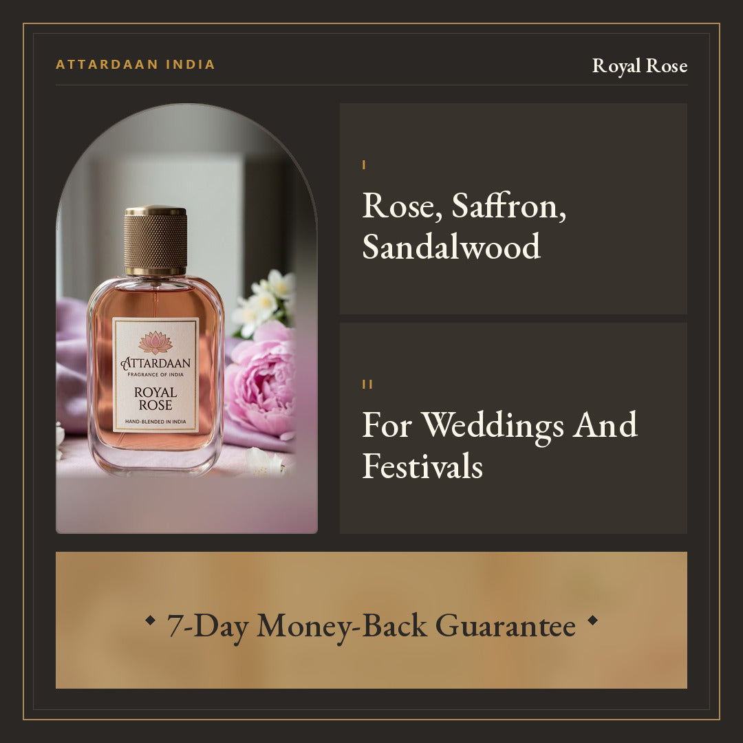 Royal Rose — Saffron & Sandalwood Eau de Parfum — Attardaan India