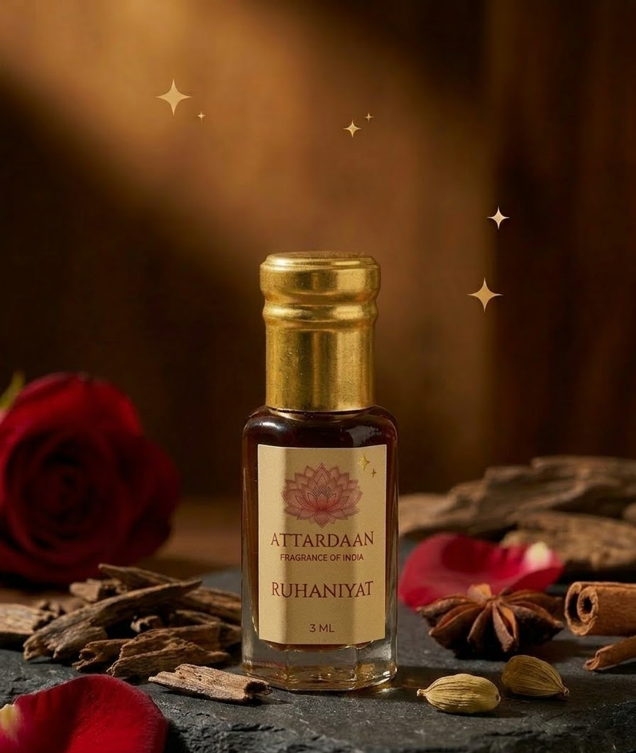 Ruhaniyat — Oud & Amber Attar — 3 ml bottle — Attardaan India