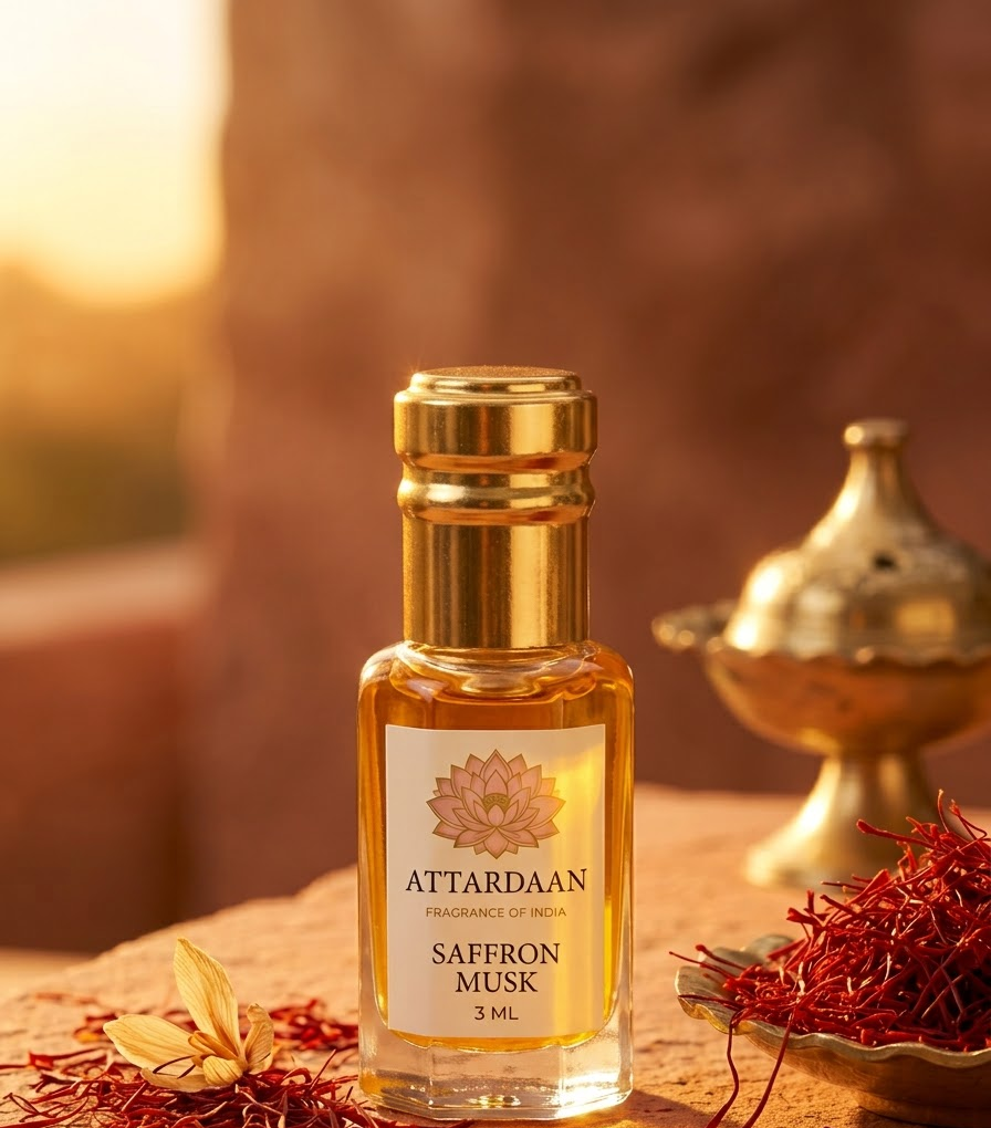 Saffron Musk — Saffron & Musk Attar — 3 ML bottle — Attardaan India