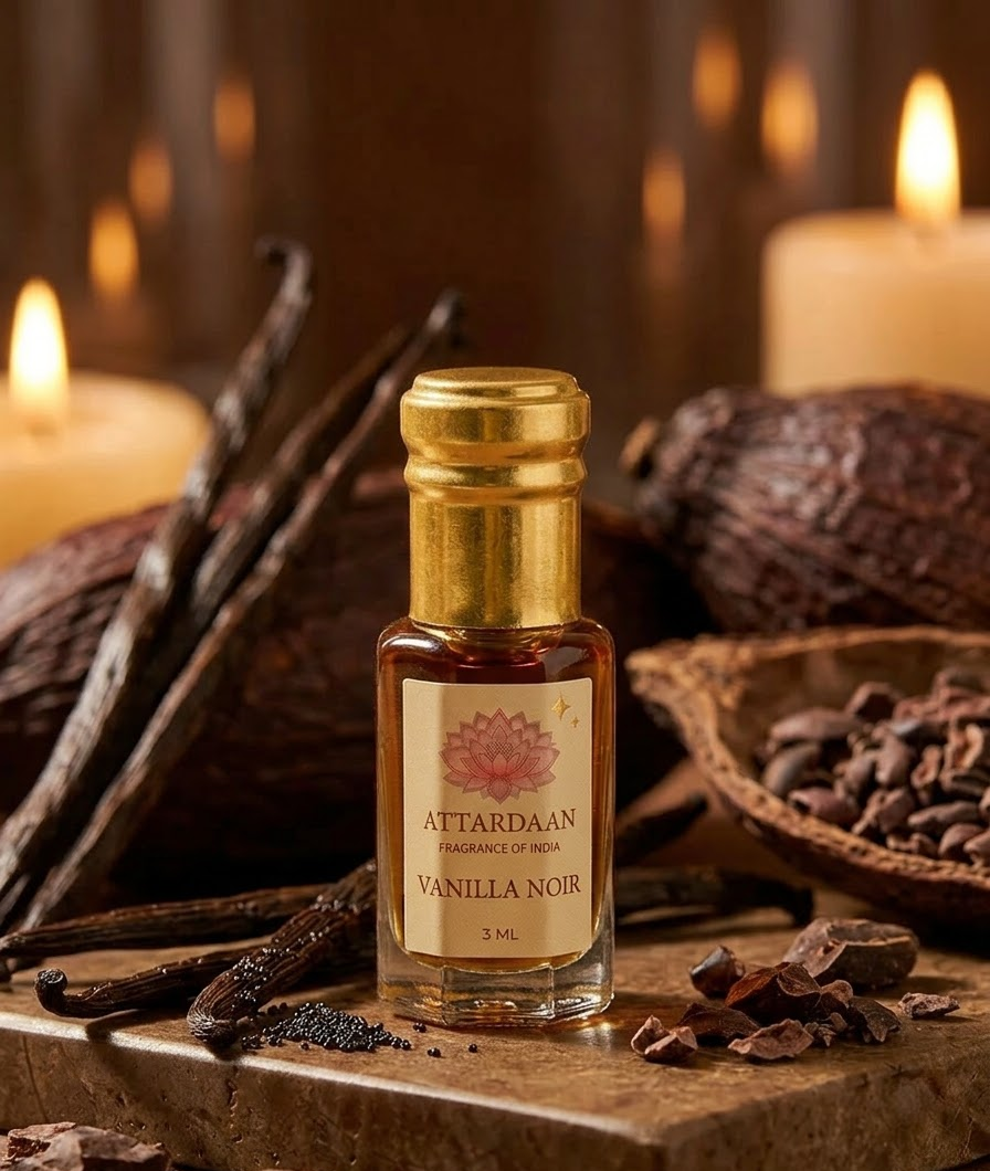 Vanilla Noir — Smoky Vanilla Attar — 3 ml bottle — Attardaan India