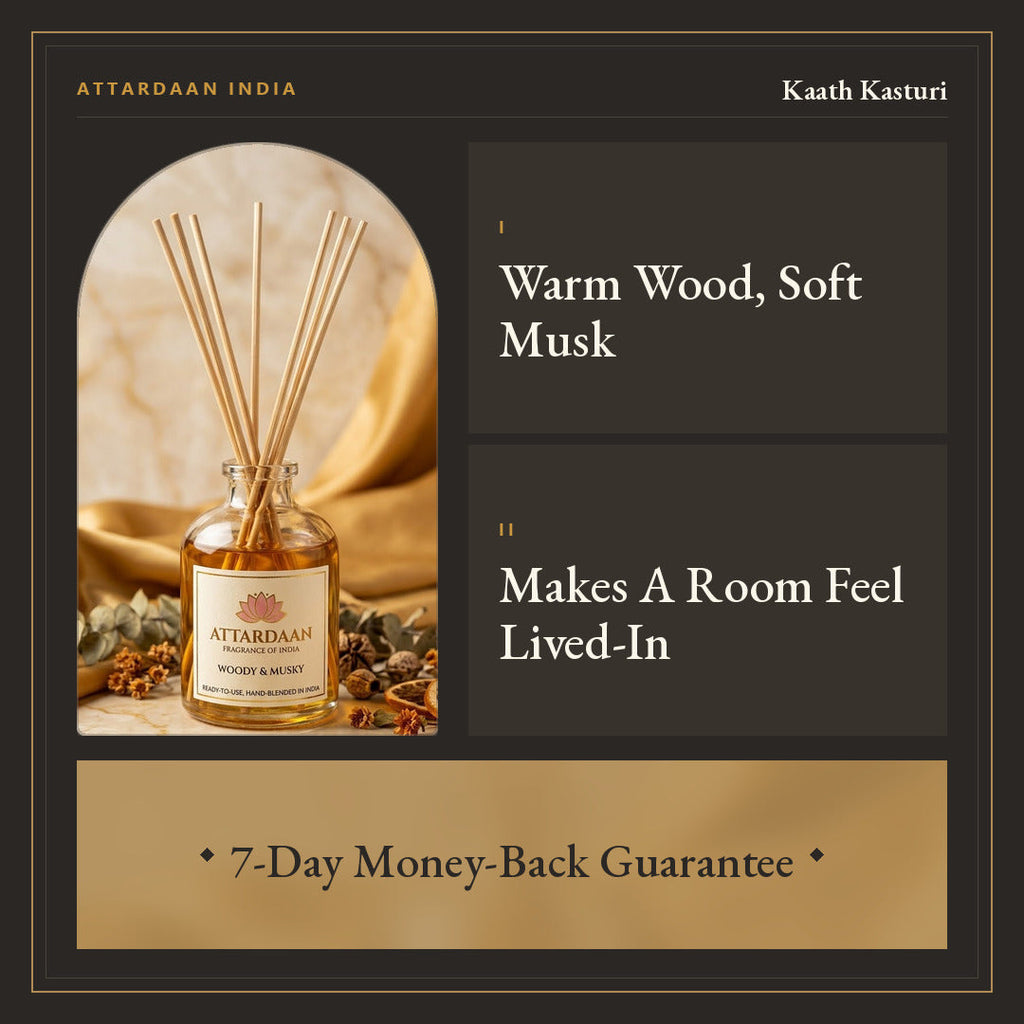 Kaath Kasturi — Wood & Musk Reed Diffuser Oil