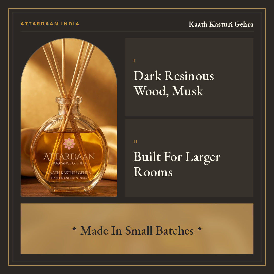 Kaath Kasturi Gehra — Deep Woody Musk Reed Diffuser Oil